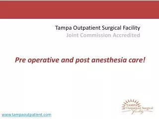 Pre Operative Surgery Care