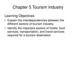 Chapter 5 Tourism Industry