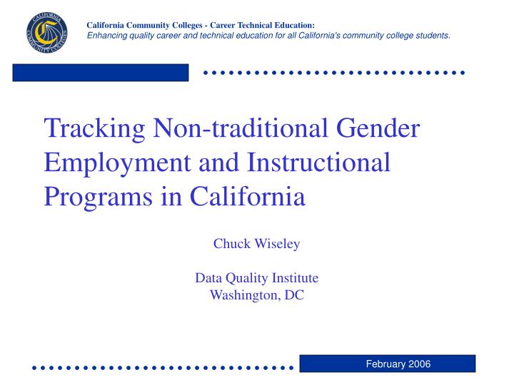 tracking non traditional gender employment and instructional programs in california
