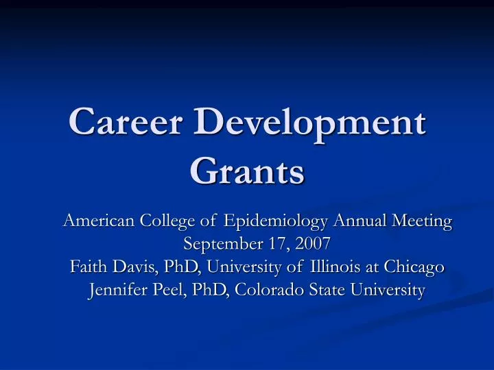 career development grants
