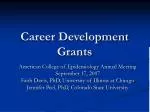 Career Development Grants - slide 1