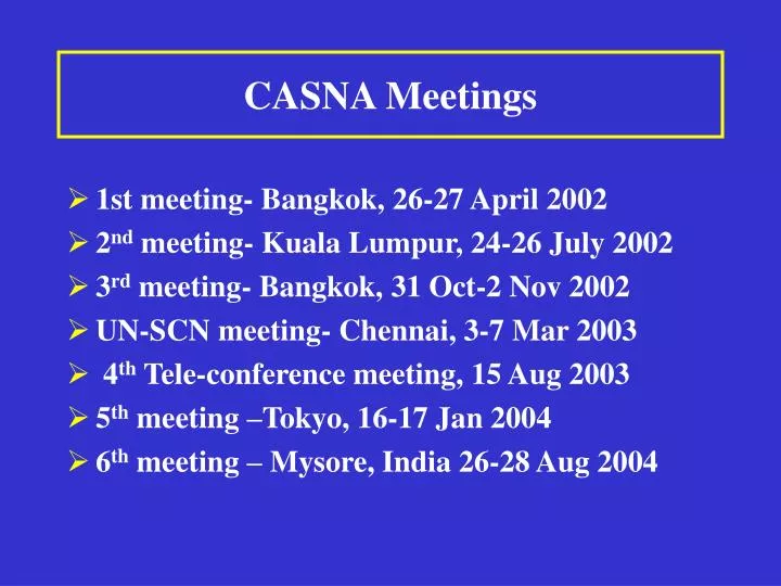 casna meetings