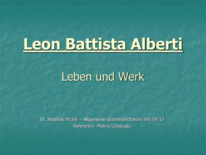 leon battista alberti leben und werk