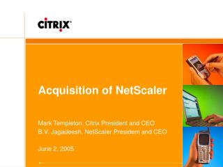 Acquisition of NetScaler