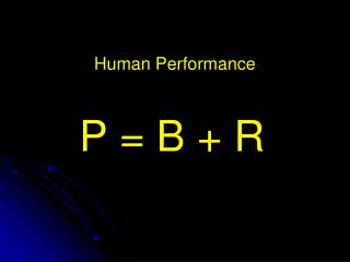 Human Performance