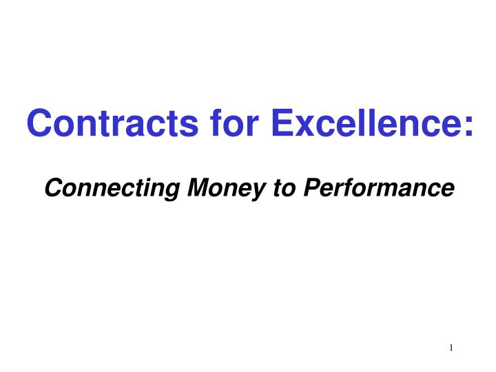 contracts for excellence