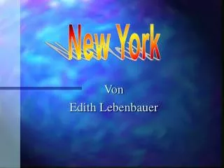 Von Edith Lebenbauer