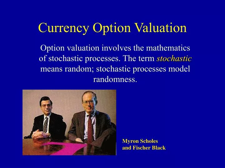 currency option valuation