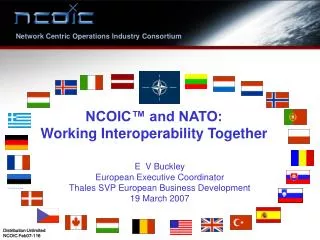 NCOIC™ and NATO: Working Interoperability Together