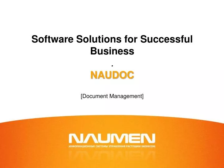 software solutions for successful business naudoc document management