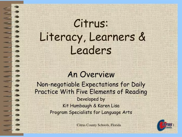 citrus literacy learners leaders