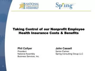 Taking Control of our Nonprofit Employee Health Insurance Costs &amp; Benefits