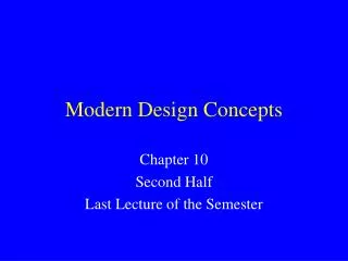 Modern Design Concepts