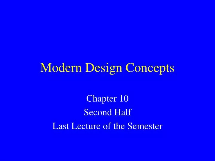 modern design concepts