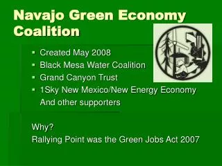 Navajo Green Economy Coalition