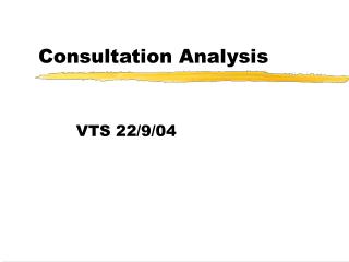 Consultation Analysis