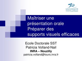 Maîtriser une présentation orale Préparer des supports visuels efficaces