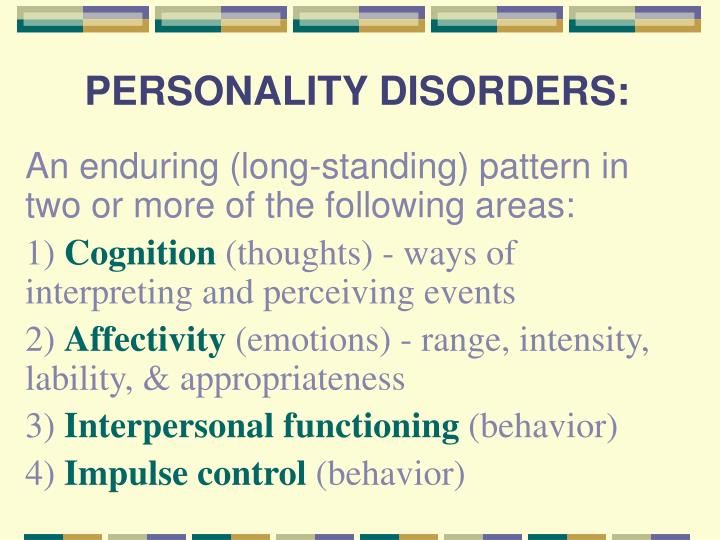 personality disorders