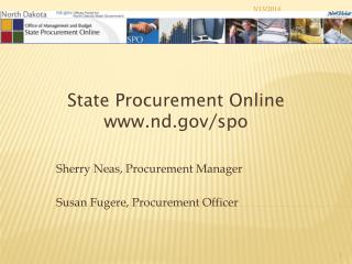 State Procurement Online nd/spo