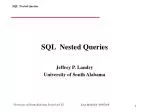 SQL Nested Queries - slide 1