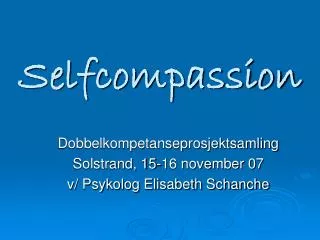 Selfcompassion