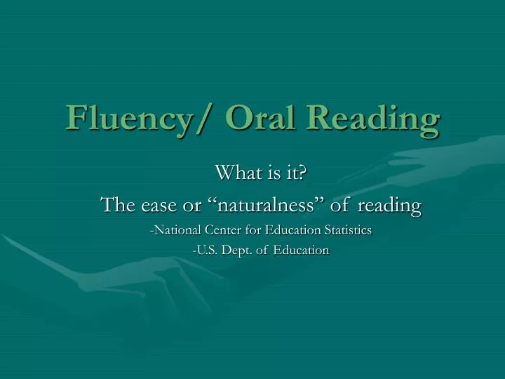 fluency oral reading