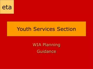 Youth Services Section
