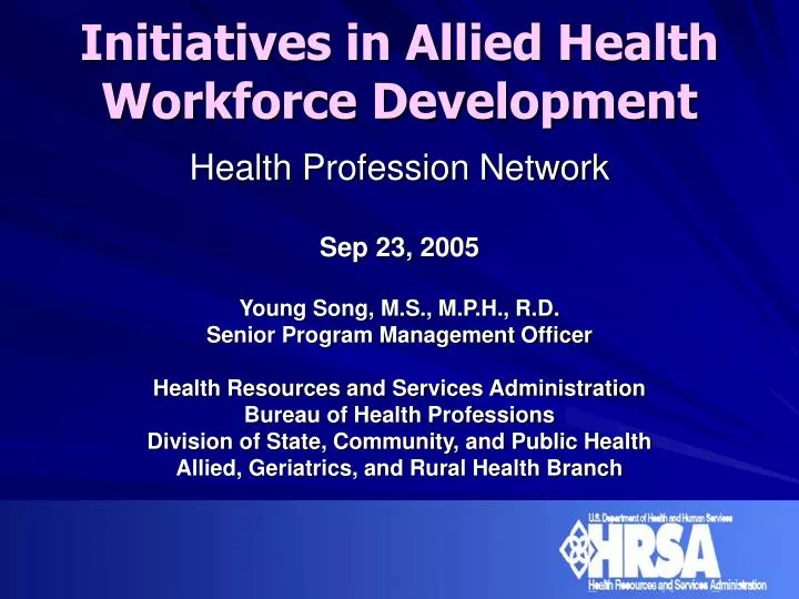 initiatives in allied health workforce development