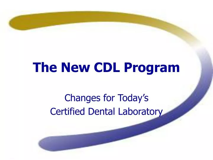 the new cdl program