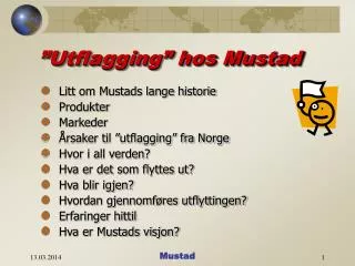 utflagging hos mustad