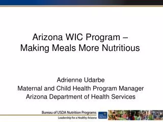 Arizona WIC Program – Making Meals More Nutritious