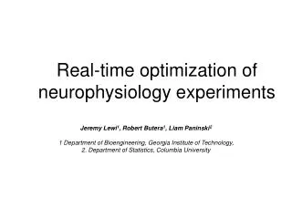 Real-time optimization of neurophysiology experiments