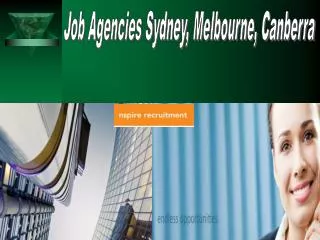 Job Agencies Sydney, Melbourne, Canberra