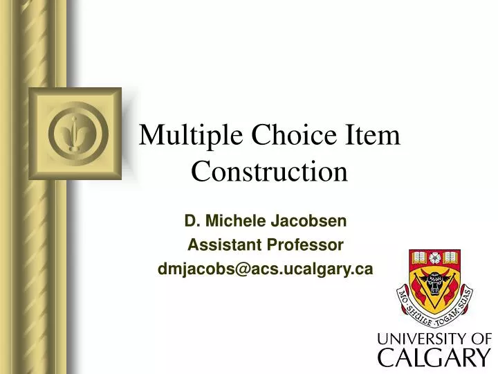 multiple choice item construction