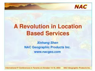 A Revolution in Location Based Services