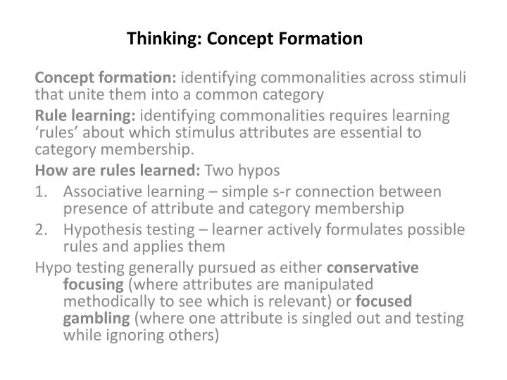 thinking concept formation