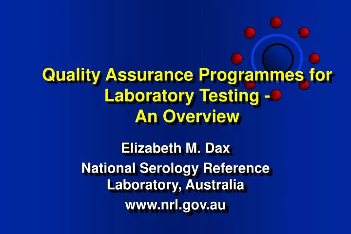 quality assurance programmes for laboratory testing an overview