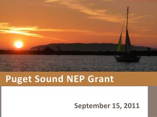 Puget Sound NEP Grant
