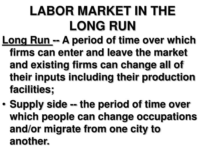 labor market in the long run