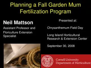 Planning a Fall Garden Mum Fertilization Program