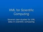 XML for Scientific Computing - slide 1