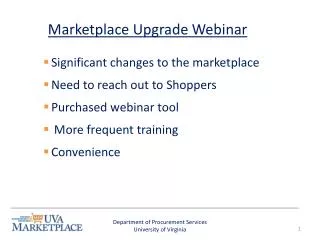 Marketplace Upgrade Webinar