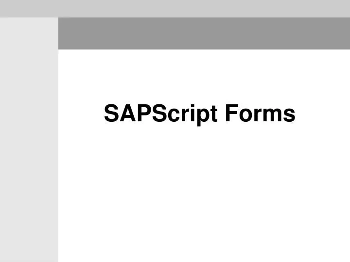 sapscript forms