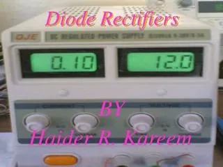 Diode Rectifiers