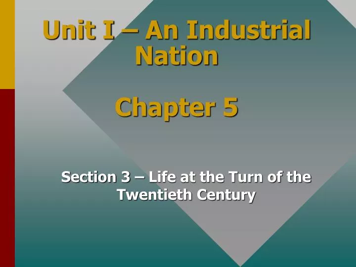 unit i an industrial nation chapter 5