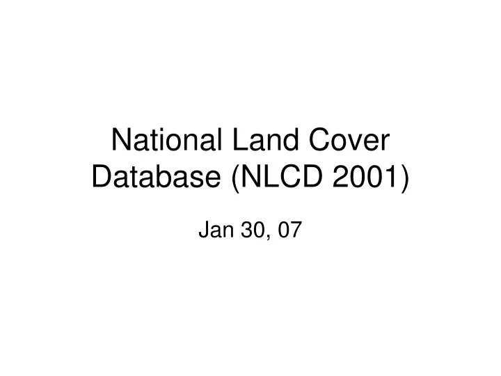 national land cover database nlcd 2001
