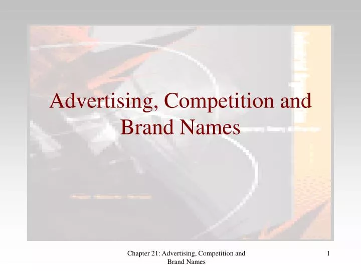 advertising competition and brand names