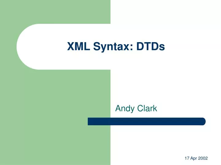 xml syntax dtds