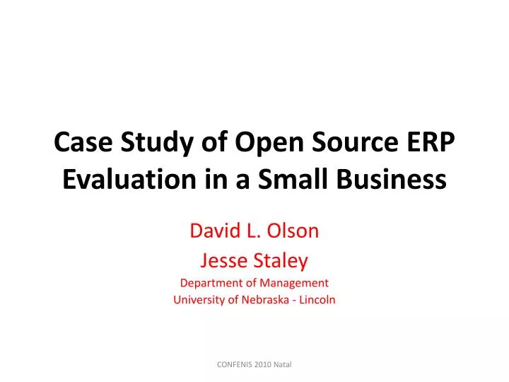 case study of open source erp evaluation in a small business