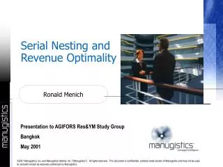 Serial Nesting and Revenue Optimality